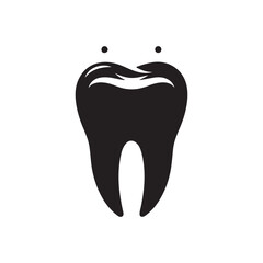 silhouette vector isolated illustration for dental