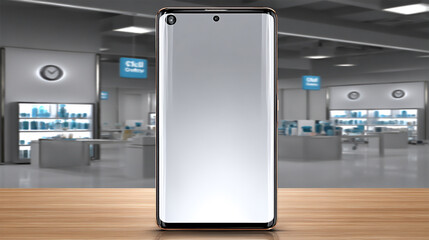 realistic smartphone mockup with a blank screen