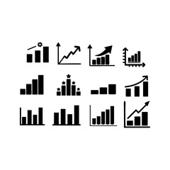 Obraz premium business graph icon set