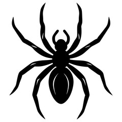Black Spider Silhouette Graphic Design Element