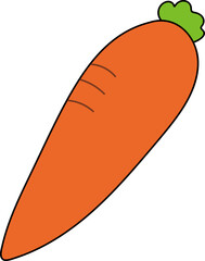 주황색 당근 모양 일러스트