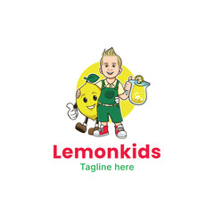 Fresh lemon logo, ice lemon logo