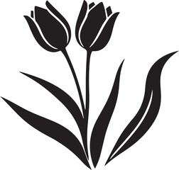 black and white flower icon silhouette 
