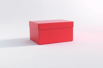 Fototapeta premium 3D closed box Outline simple vector icon on white background. Line pictogram.