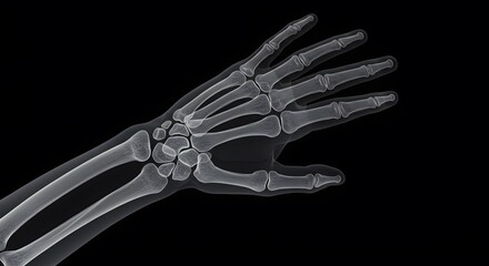 Hand X-Ray Showing Detailed Bone Structure