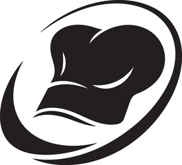 hat chef logo template vector silhouette