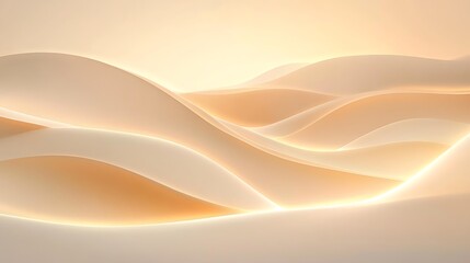 Abstract wavy forms in warm tones
