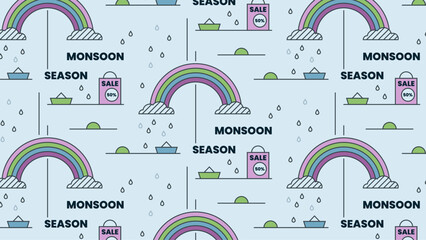 Monsoon season sale pattern design.