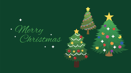 christmas tree evergreen pine fir vector emoji illustration symbol sign icon xmas banner template card frame ornament