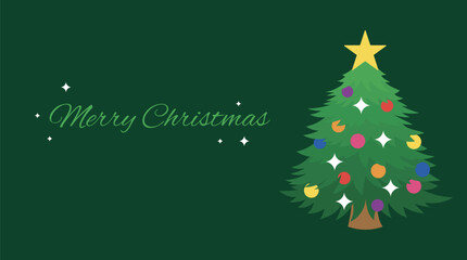 christmas tree evergreen pine fir vector emoji illustration symbol sign icon xmas banner template card frame ornament