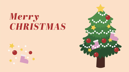 christmas tree evergreen pine fir vector emoji illustration symbol sign icon xmas banner template card frame ornament