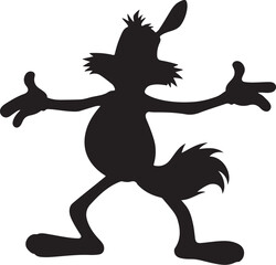 Duck dancer silhouette