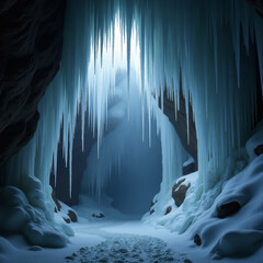 icicles on a mountain