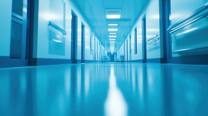 Empty hospital corridor