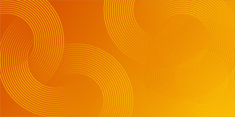 Abstract blue glowing geometric lines on dark yellow background. Modern shiny blue circle lines pattern. Futuristic technology concept. Suit for cover, poster, banner, header, website.