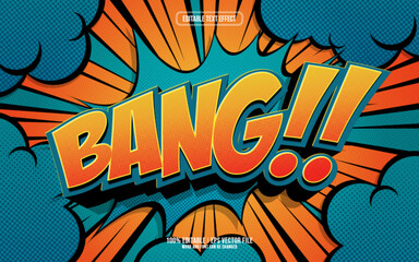 Bang Comic cartoon style 3D editable text effect
