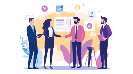 human resources, recruitment, handshake, shaking hands, job offer, matching, business, dx, digital transformation, company, cooperation, teamwork, group, society, system, future, unity, introduction.