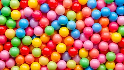 Obraz premium A vibrant and colorful pile of spheres