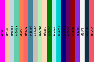 Modern UIUX Color Palette with Hex Codes