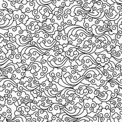 Simple cloud pattern with Asian elements,