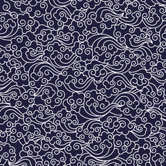 Simple cloud pattern with Asian elements,