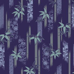 Japanese design with bamboo and traditional patterns,,