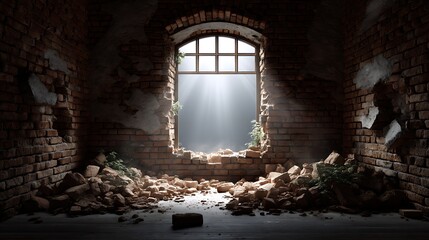 Abandoned building interior urban setting photography dimly lit environment artistic viewpoint decay and renewal