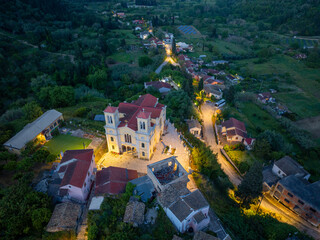 Evening in Magoulades: Hillside Homes
