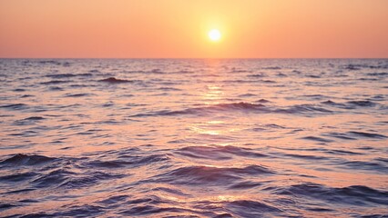Obraz premium Vibrant Sunset Ocean Wave Texture in Pink and Orange Hues