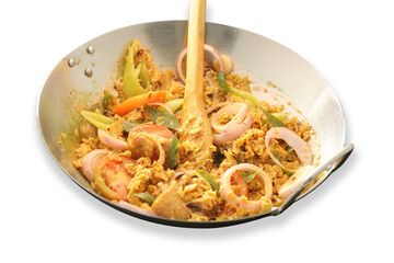 Sri lankanl kottu cooking pot white BG