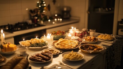 Naklejka premium Festive Dinner Table