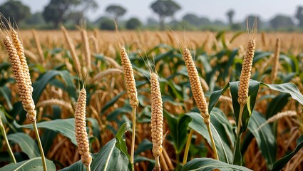 Vibrant sorghum field bursting with nutrients