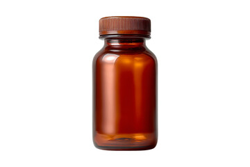 Medicine bottle on clear background