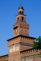 Castello Sforzesco, medieval castle in Milan, Italy