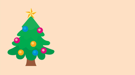 christmas tree evergreen pine fir vector emoji illustration symbol sign icon xmas banner template card frame ornament