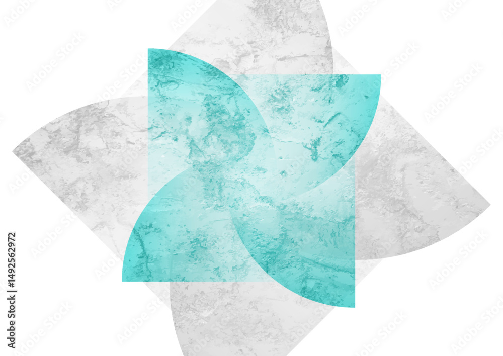 Aufkleber blue cyan and grey grunge geometric abstract background. retro vector design