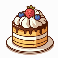 chocolate cake with cherry