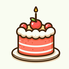 birthday cake with candles