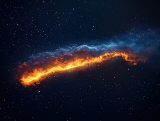 Obraz premium Fiery nebula in deep space