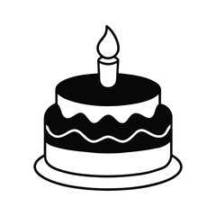 Silhouette of a Birthday cake