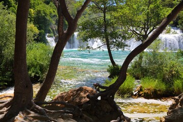 Krka National Park waterfalls in Croatia