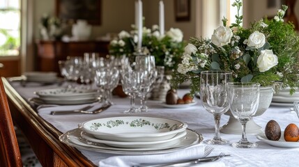 Fototapeta premium Formal Dining Table Setting