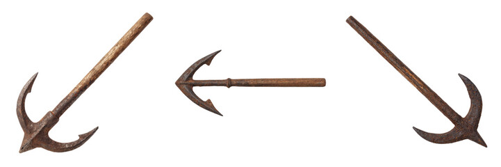 Vintage Fishing Tools Isolated on a Transparent Background