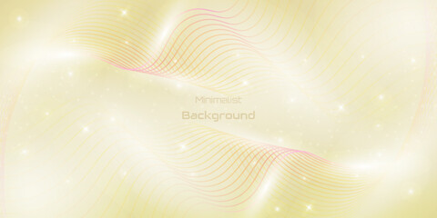 Elegant golden waves flow gently with sparkles, creating a soft, dreamy, and modern minimalist background