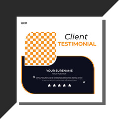 Minimalist Client Testimonial Template.Clean and modern testimonial layout designed for creative professionals and brands.