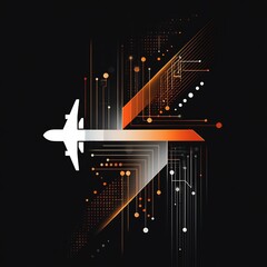 Futuristic Aviation: An Abstract Representation of Air Travel and Connectivity