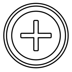 Obraz premium Plus-minus-icon on white background, Instant Digital Download. 