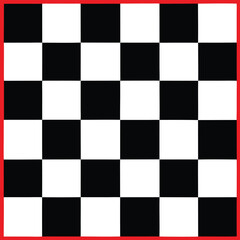 Seamless checkerboard vector pattern. Classic black and white geometric design with repeating square tiles

