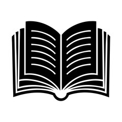 Open Book Silhouette Icon