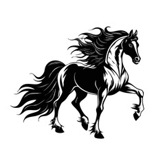 Fototapeta premium Majestic Black Friesian Horse